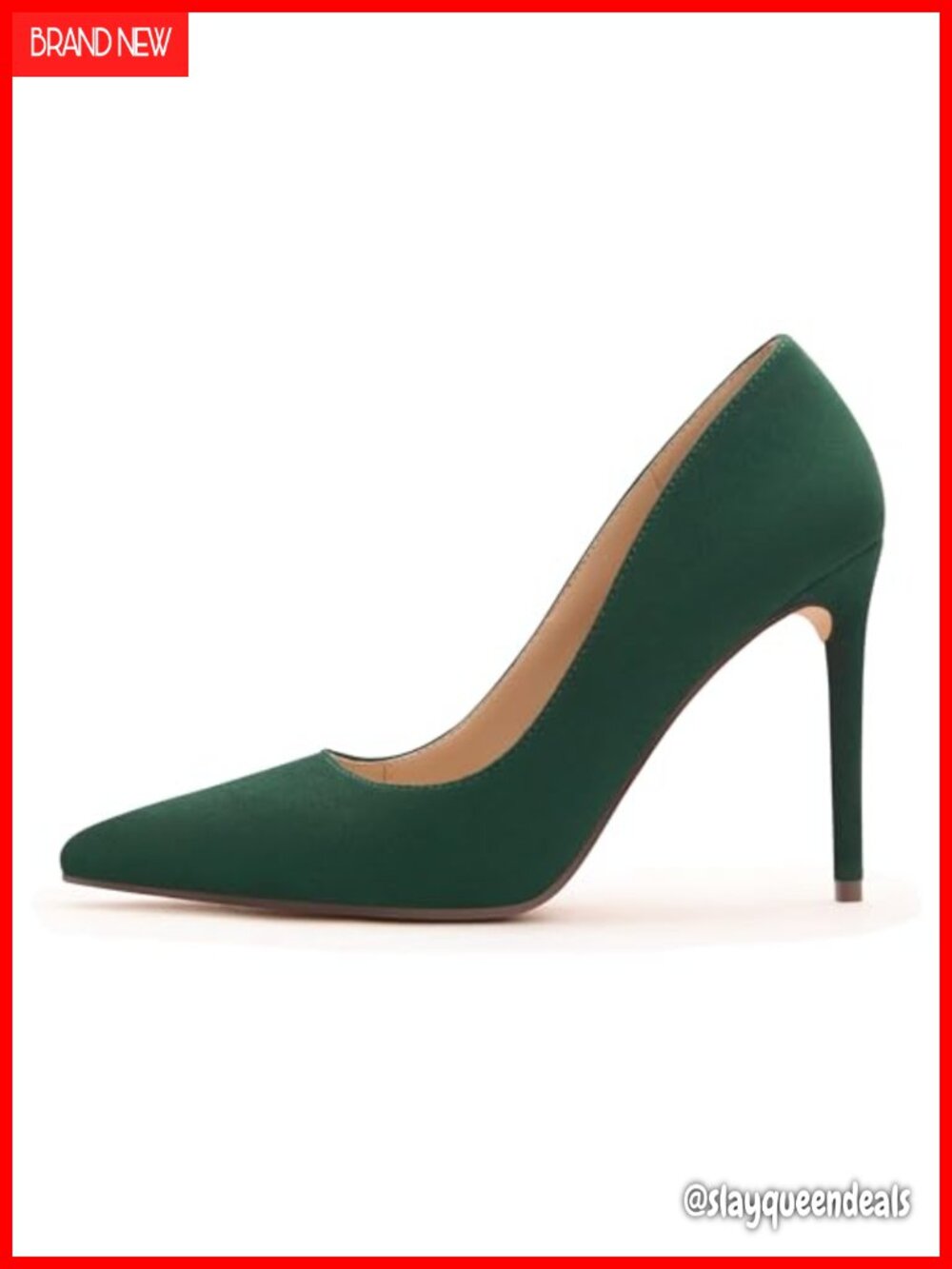 Pointed Toe Stiletto Pumps 4.1 Inch Heel Slip On High Heels Bridal Party